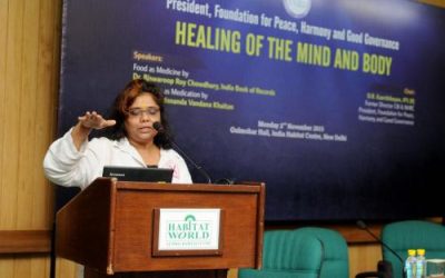 Workshop on Meditation- The Ultimate Medication at Habitat Centre on 2nd Nov, 2015. (Hosted by Padmashri Kaarthikeyanji – Founder Good Governance Foundation )